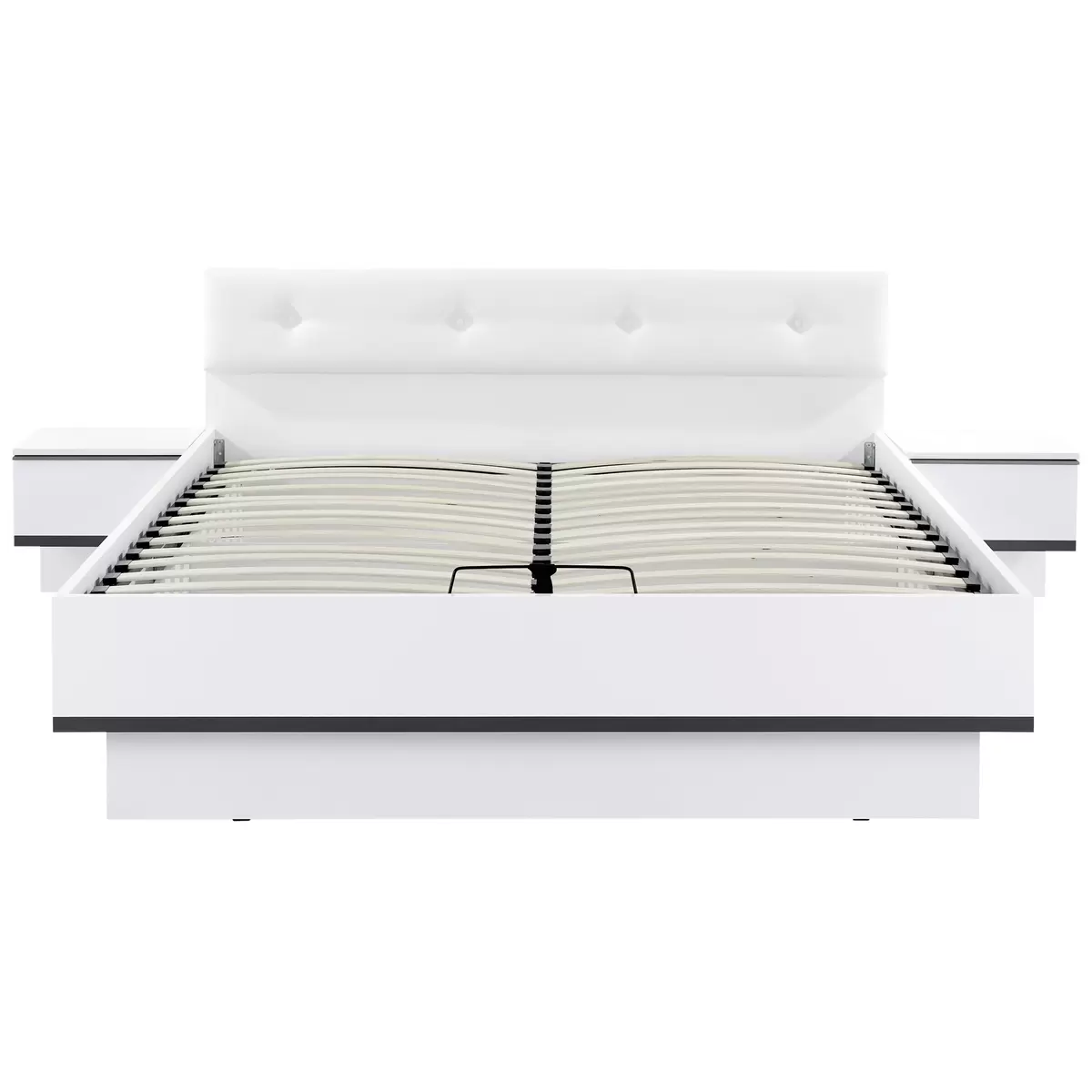 Futonbett Lucca 180 x 200 grau,weiss