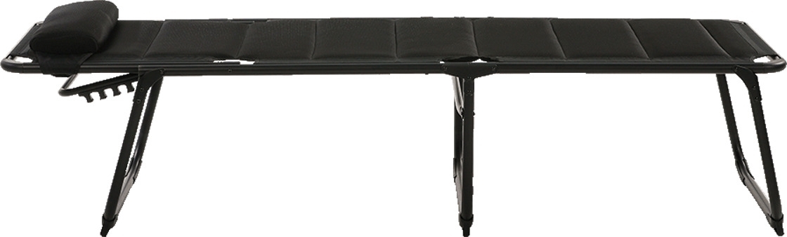 Travellife Barletta Liege Klappbar mit dem abnehmbaren Kopfkissen Black