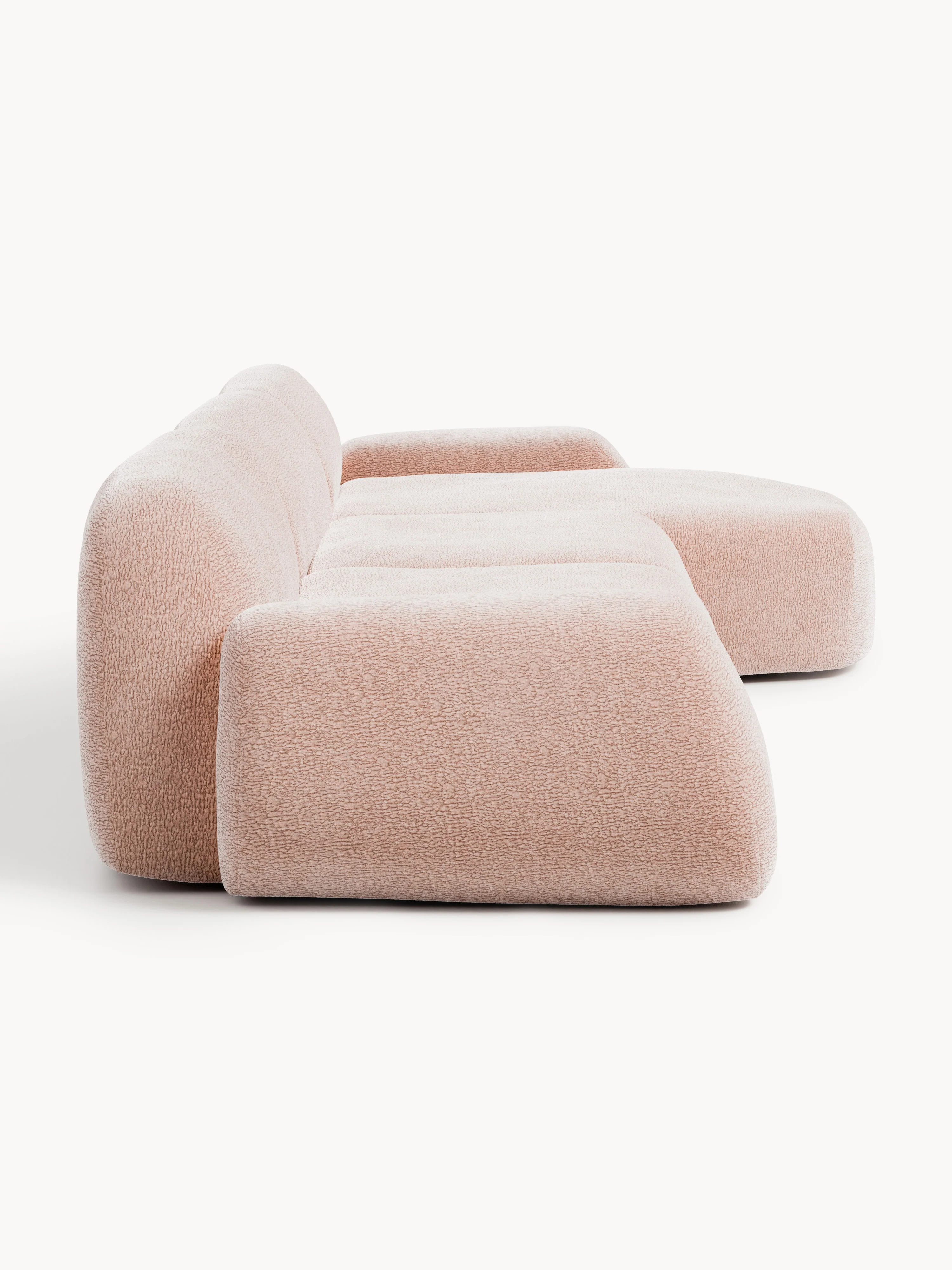Modulaire teddy-hoekbank Wolke (4-zits)