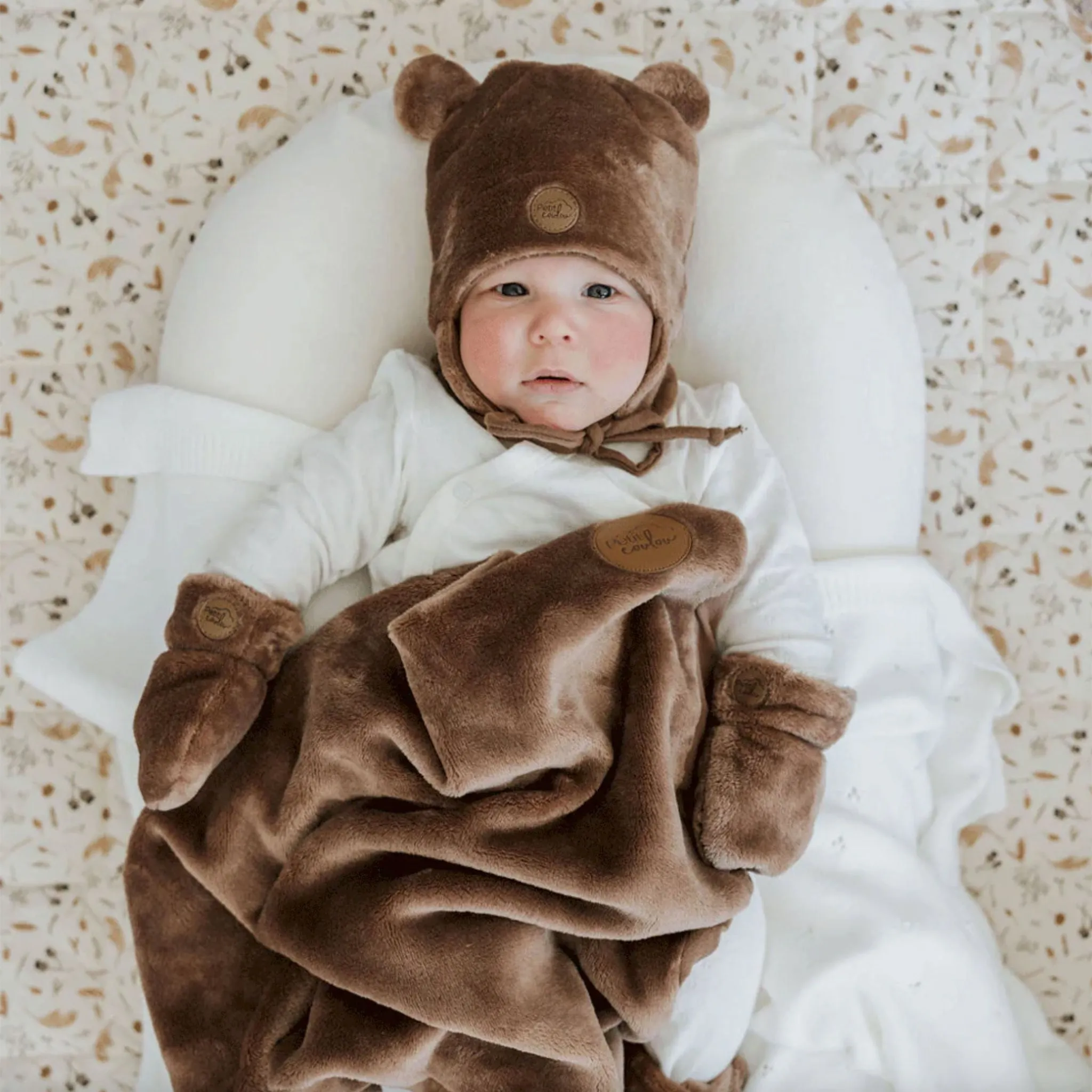 Petit Coulou Coffret cadeau Ourson pour bébé (4 accessoires) - Moka 0-6m