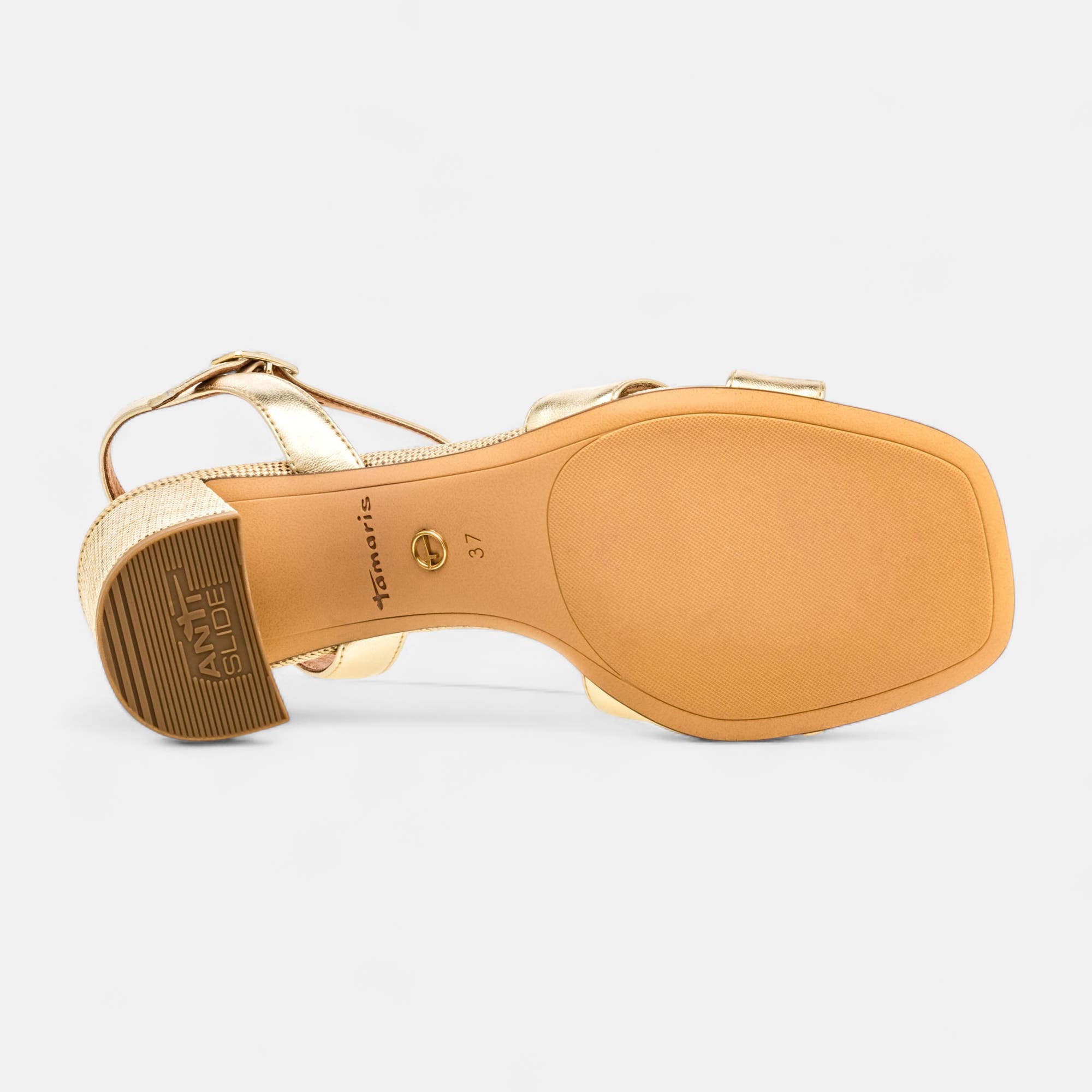 Nu-pieds à talon Femme or