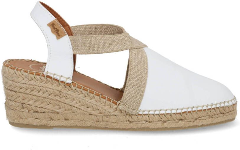 Toni Pons Tossa Dames Espadrilles Blanc Wit Leer TOSSAblanc