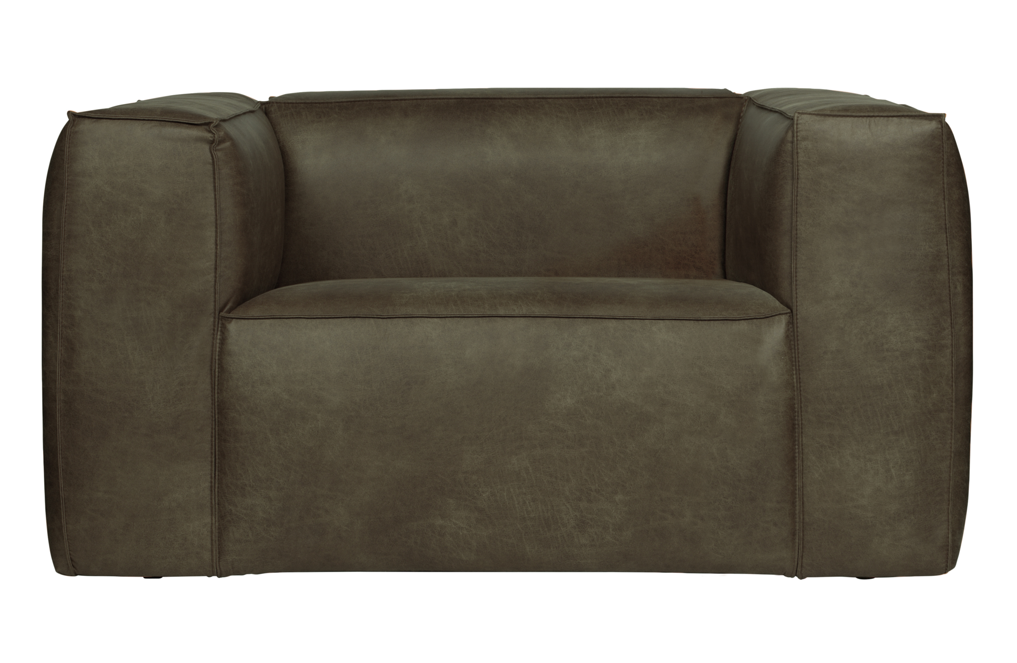 WOOOD fauteuil Bean Leer fauteuil Bean Leer - Army