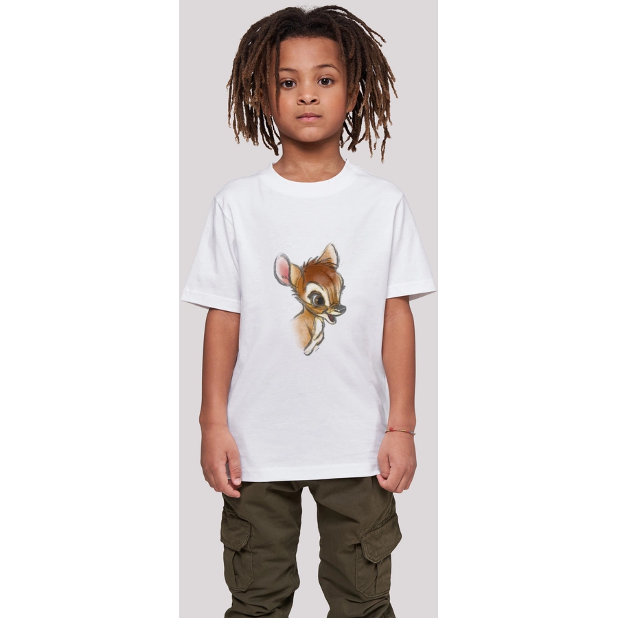 F4NT4STIC T-Shirt  Bambi Zeichnung weiß