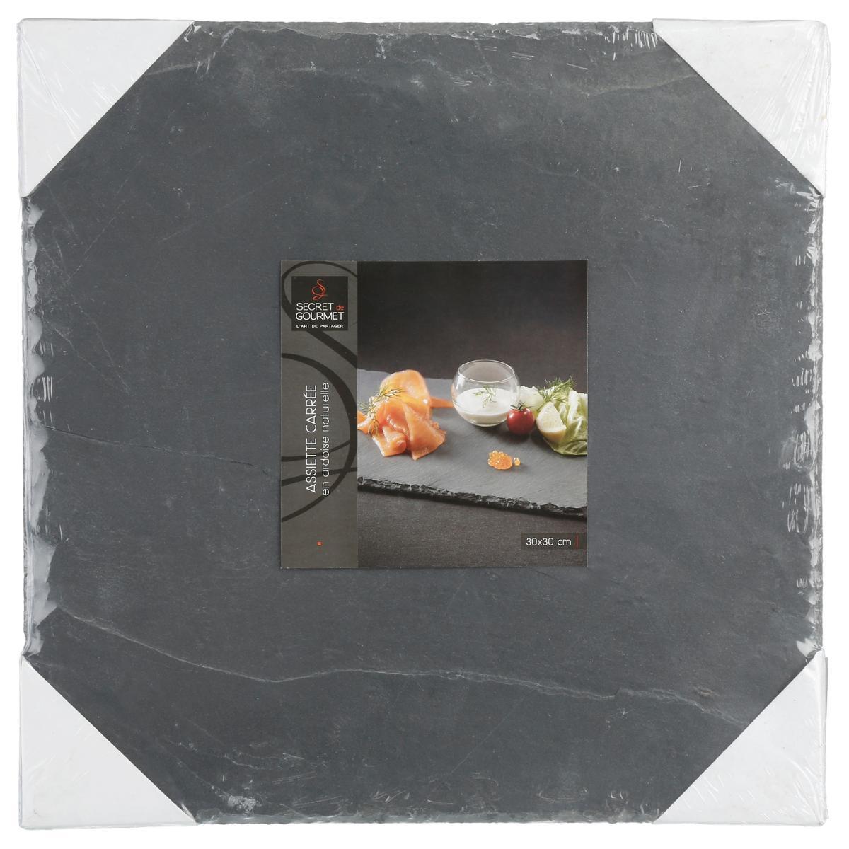 ASSIETTE ARDOISE 30X30CM