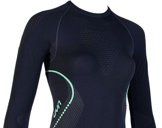 EVOLUTYON Damen-Langarmshirt  charcoalanthraciteaqua  XS