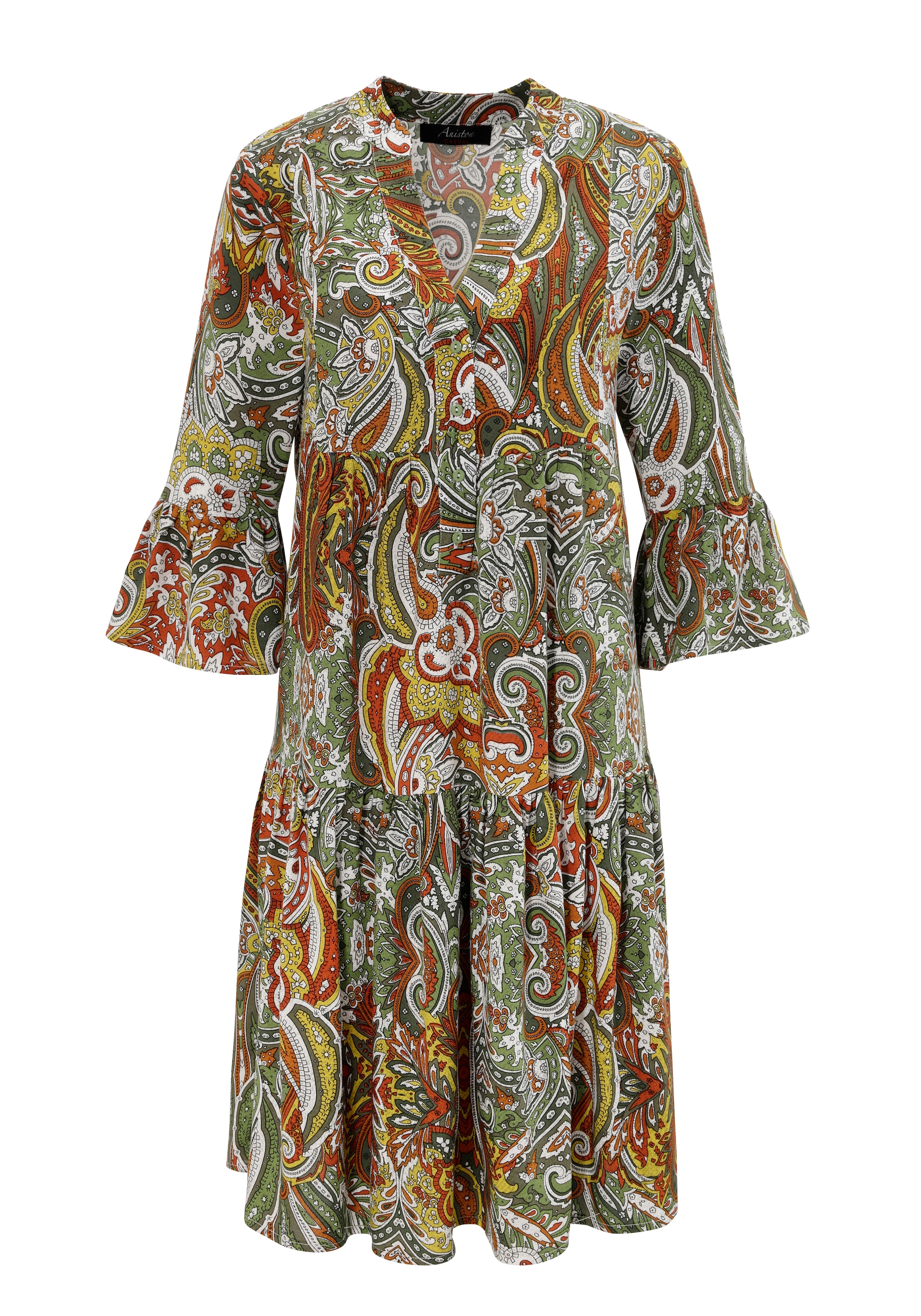 Aniston CASUAL Tunikakleid mit farbharmonischem, grossflächigen Paisley-Muster