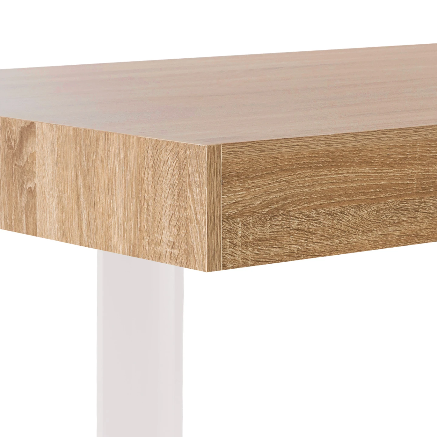 Table à manger rectangle PHOENIX 8 personnes bois et blanc 200 cm