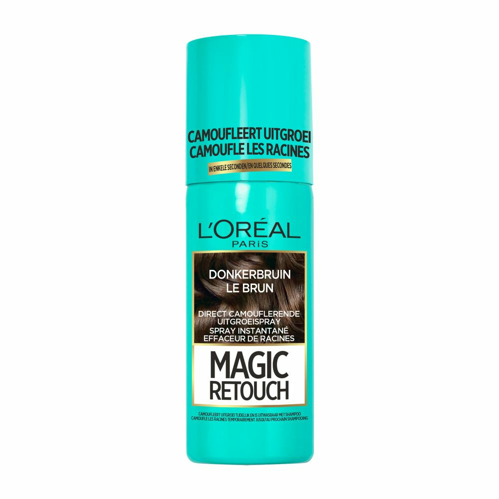 L'Oréal Magic Retouch Uitgroeispray Donkerbruin75 ml