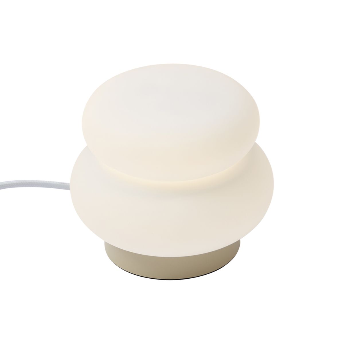 Japandi tafellamp beige met opaal glas 15cm - Kumo
