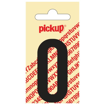 Pickup plakcijfer 0 60 mm zwart