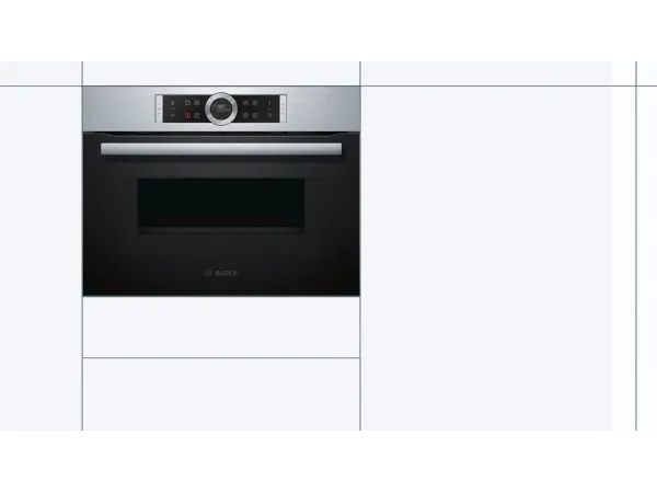 Bosch Serie | 8 CMG633BS1 - Kombinationsovn - til indbygning - niche - bredde: 56 cm - dybde: 55 cm - højde: 45 cm - med selv-rengøring - inox
