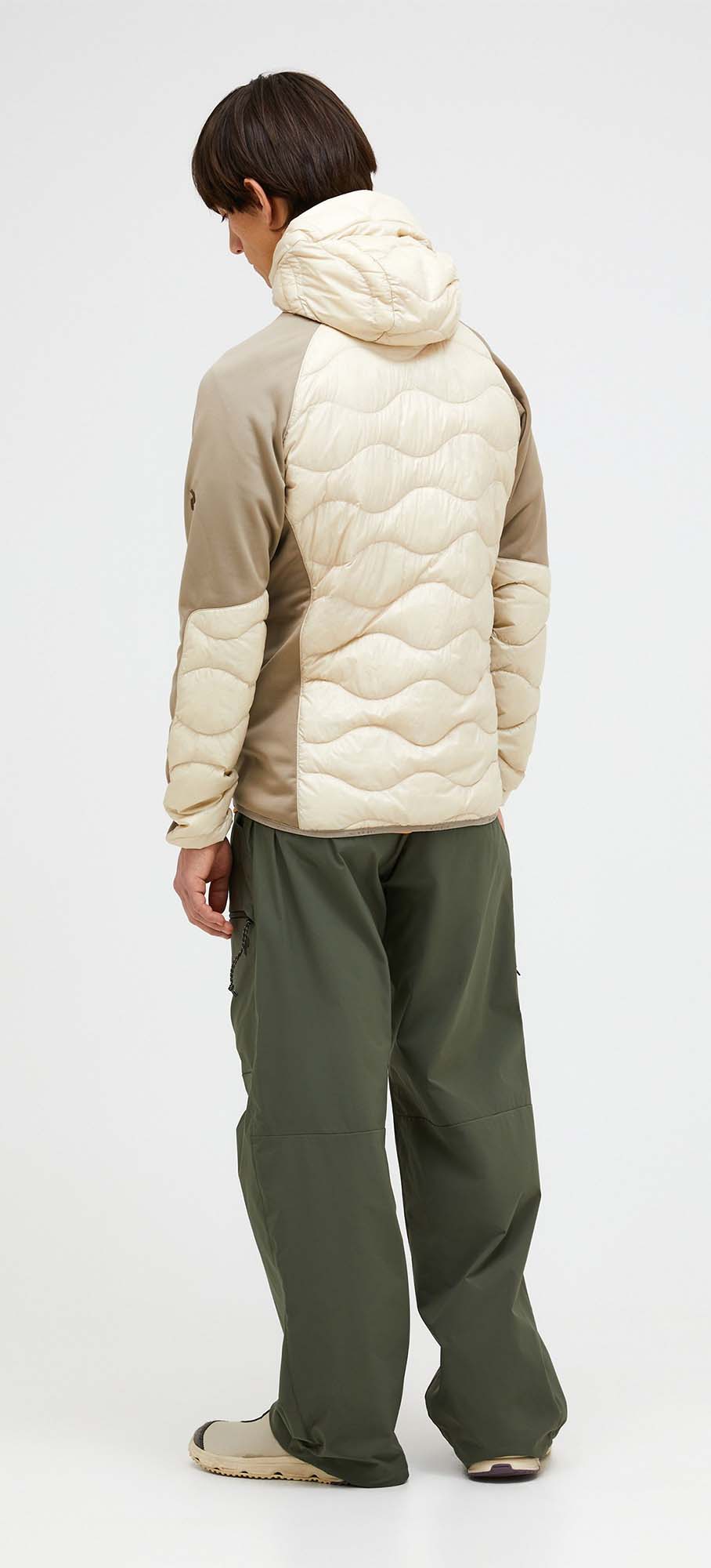 Helium Down Hybrid Hood Herre Sand Fog/Sand Fog Melange