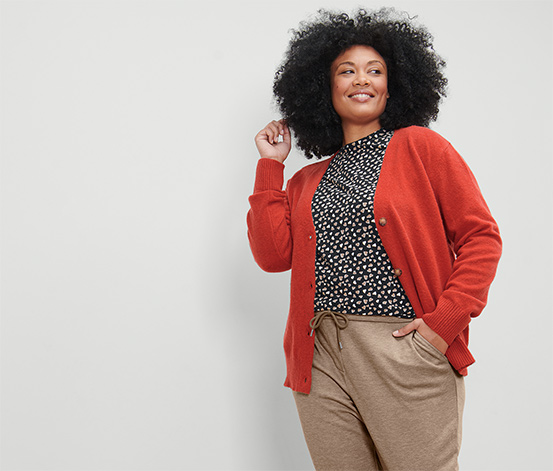 Cardigan mit V-Ausschnitt