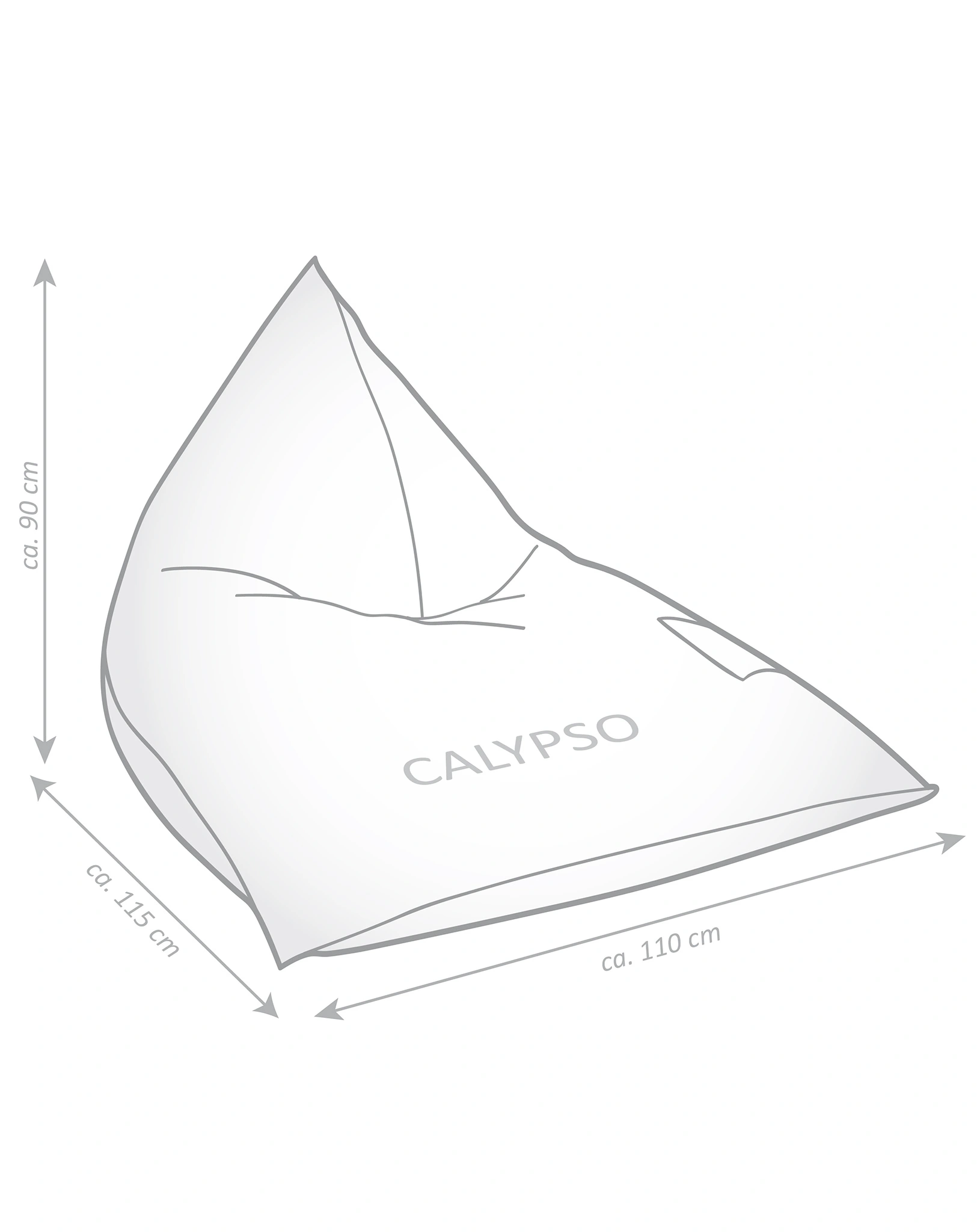 Sitzsack SANTORIN Calypso (Farbe: anthrazit)