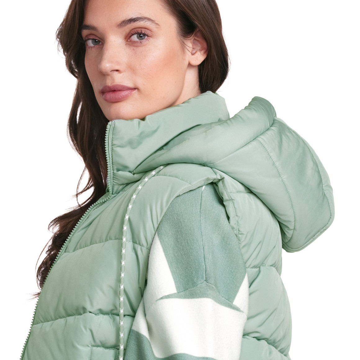 Gina Collection Damen Weste in Unifarben mintgrün