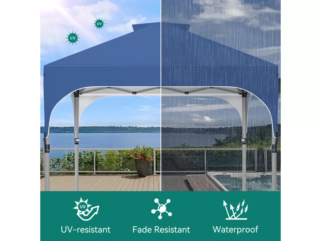 YITAHOME Abri de Jardin Pliable - Imperméable - avec Sac de Rangement pour Terrasse - Marché - Plage - 2,5 x 2,5 m, Vert