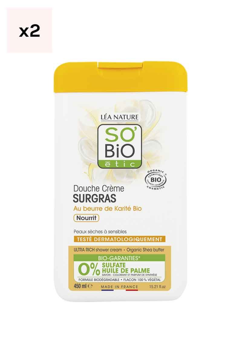 Douches crème surgras bio nourrissantes - Huile de karité - 2 x 450 ml