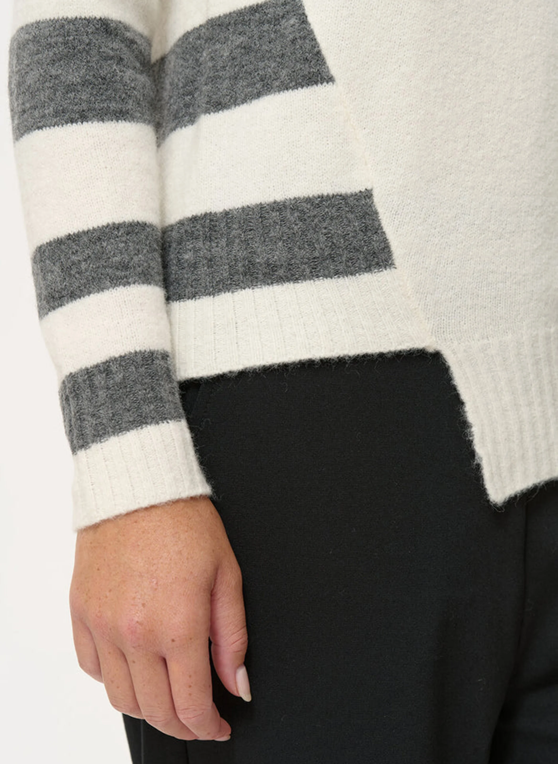 Pull droit à col rond | Blanc