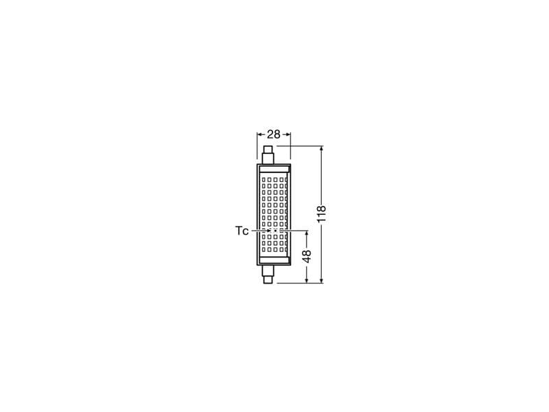 OSRAM Lampe Superstar Line 118, 17.5W, R7 s Warmweiss Dimmbare LED-Lampe mit R7 s-Retrofit-Sockel