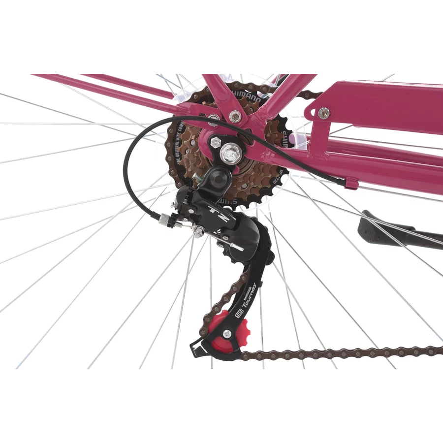 KS Cycling Damenfahrrad Cityrad 6-Gänge Balloon 28 Zoll Rot