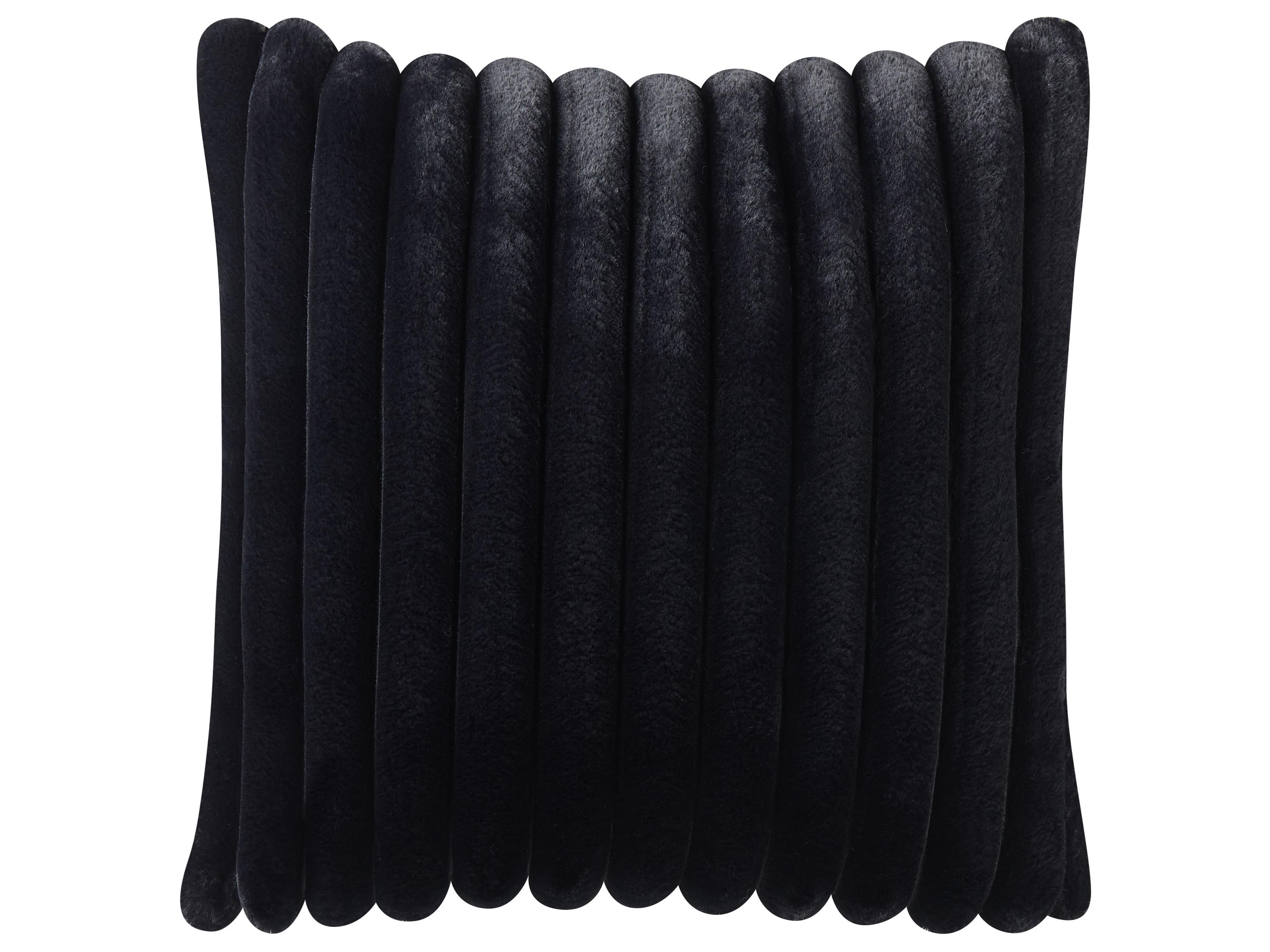 Set van 2 sierkussens RAKYA Nepbont 45 x 45 cm Zwart gestreept