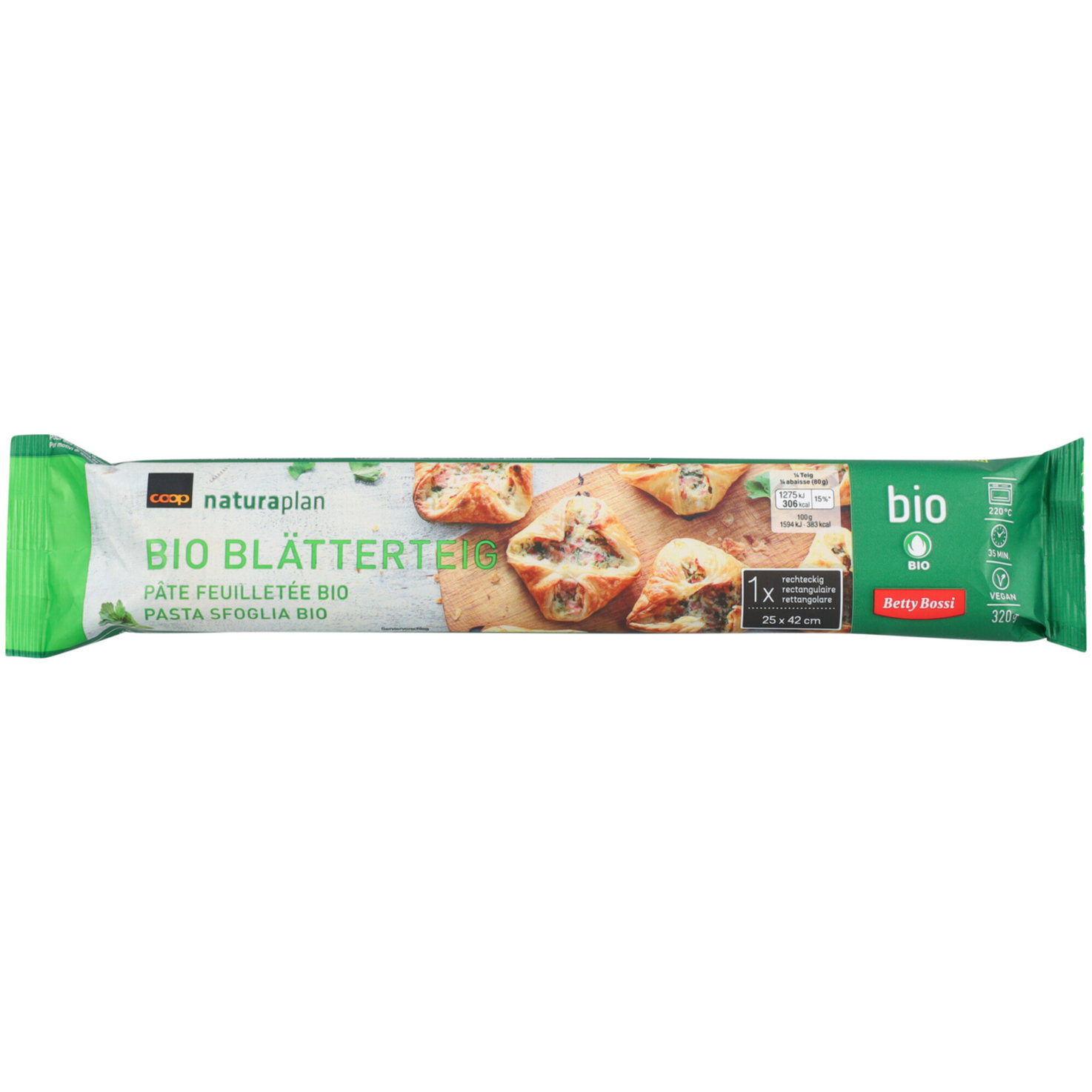Betty Bossi Naturaplan Bio Blätterteig ausgewallt
