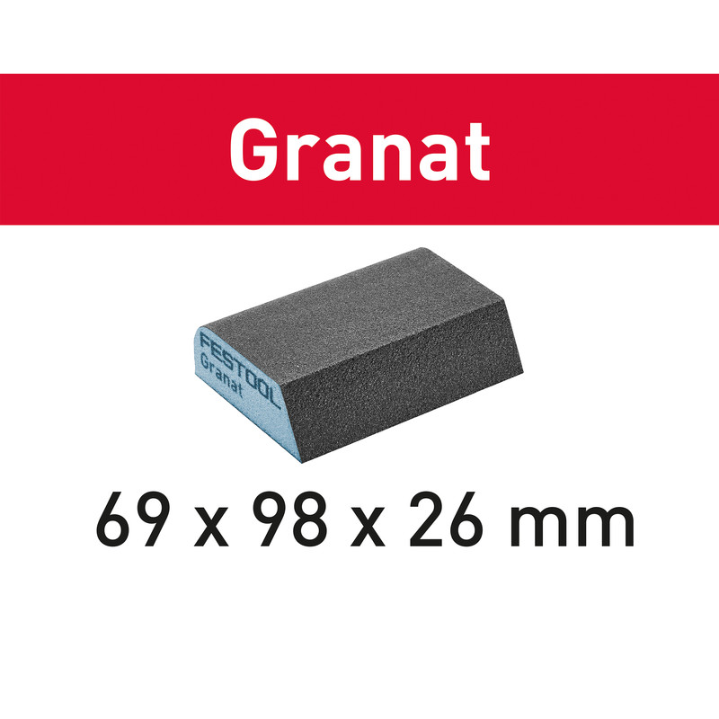 Festool Granat schuurblok trapeze 69x98x26mm, 120 Grit