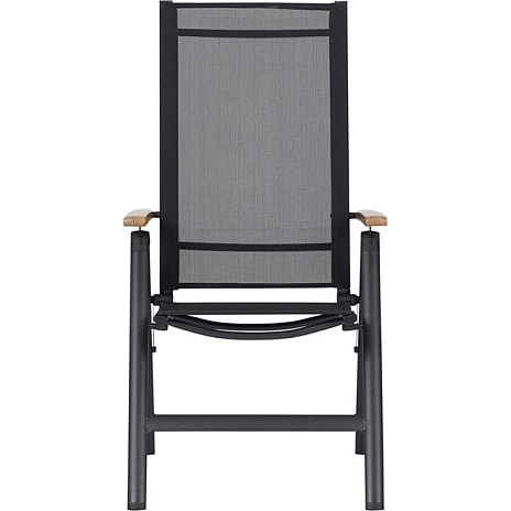 Columbia positionsstol - sort/teaklook
