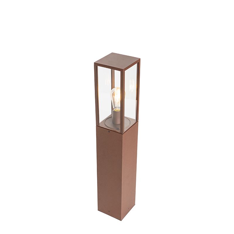 Buitenlamp roestbruin met grondpin en kabelmof 80cm IP44 - Charlois