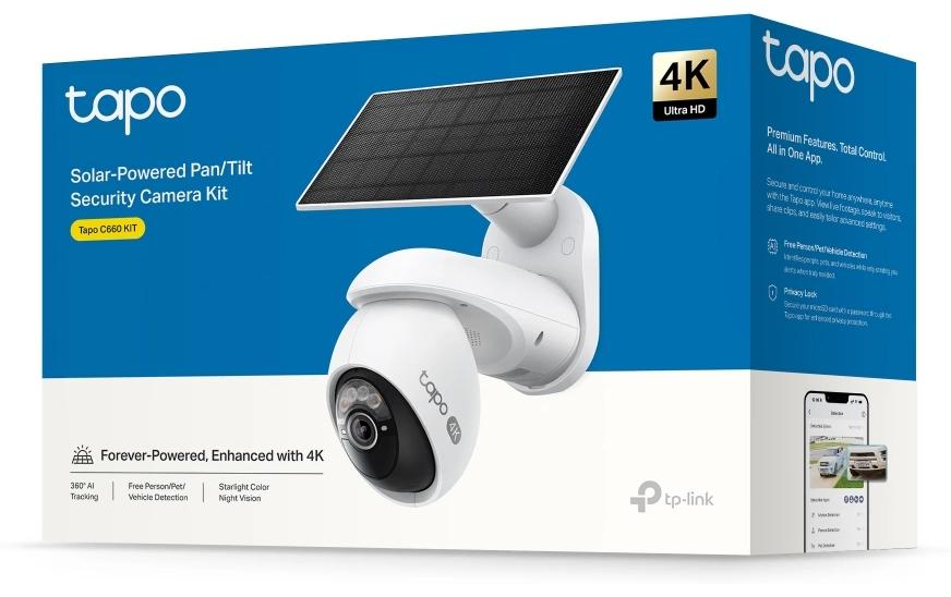Netzwerkkamera C660 KIT 4K 360°<br>4K 360° Solar Überwachungskamera Aussen 3840 x 2160 Pixel