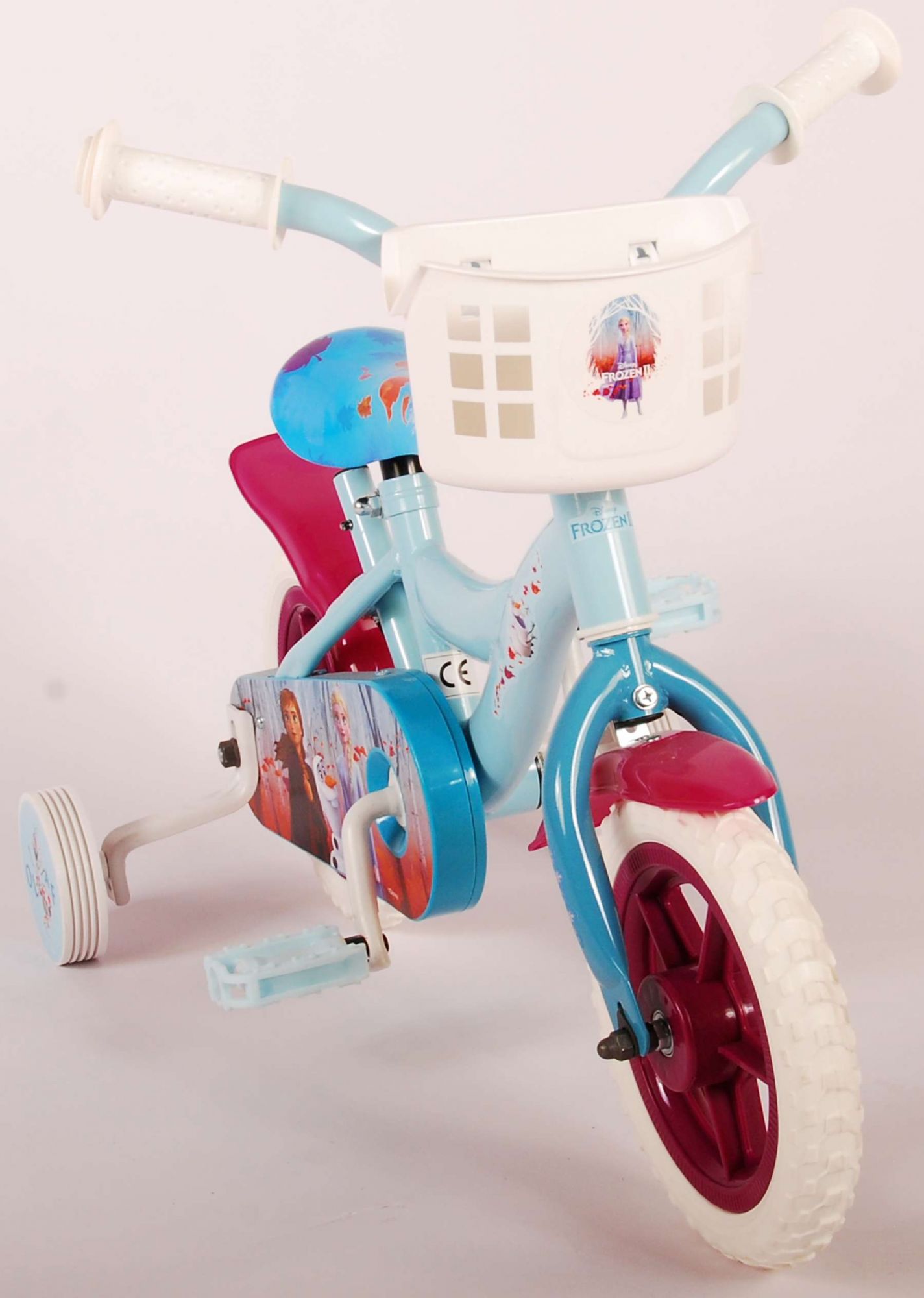 TPFSports Disney Frozen 2 Kinderfahrrad - Mädchen - 10 Zoll - Fester Gang -Blau / Lila