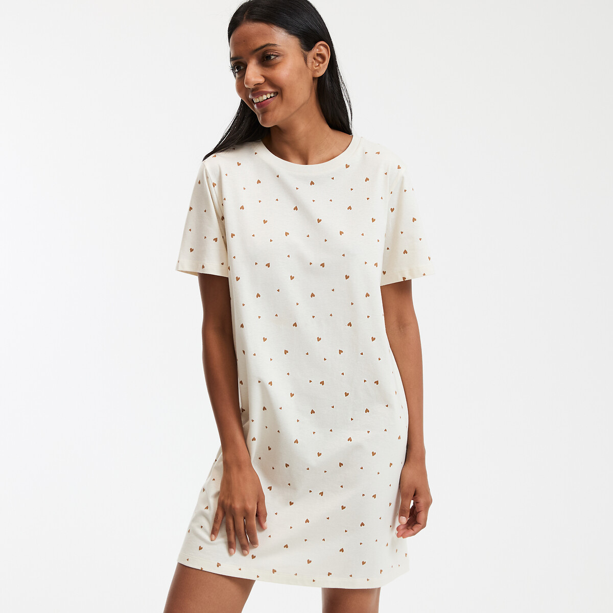 COLEÇÕES LA REDOUTE<br>Camisola de malha de algodão, estampa de coração