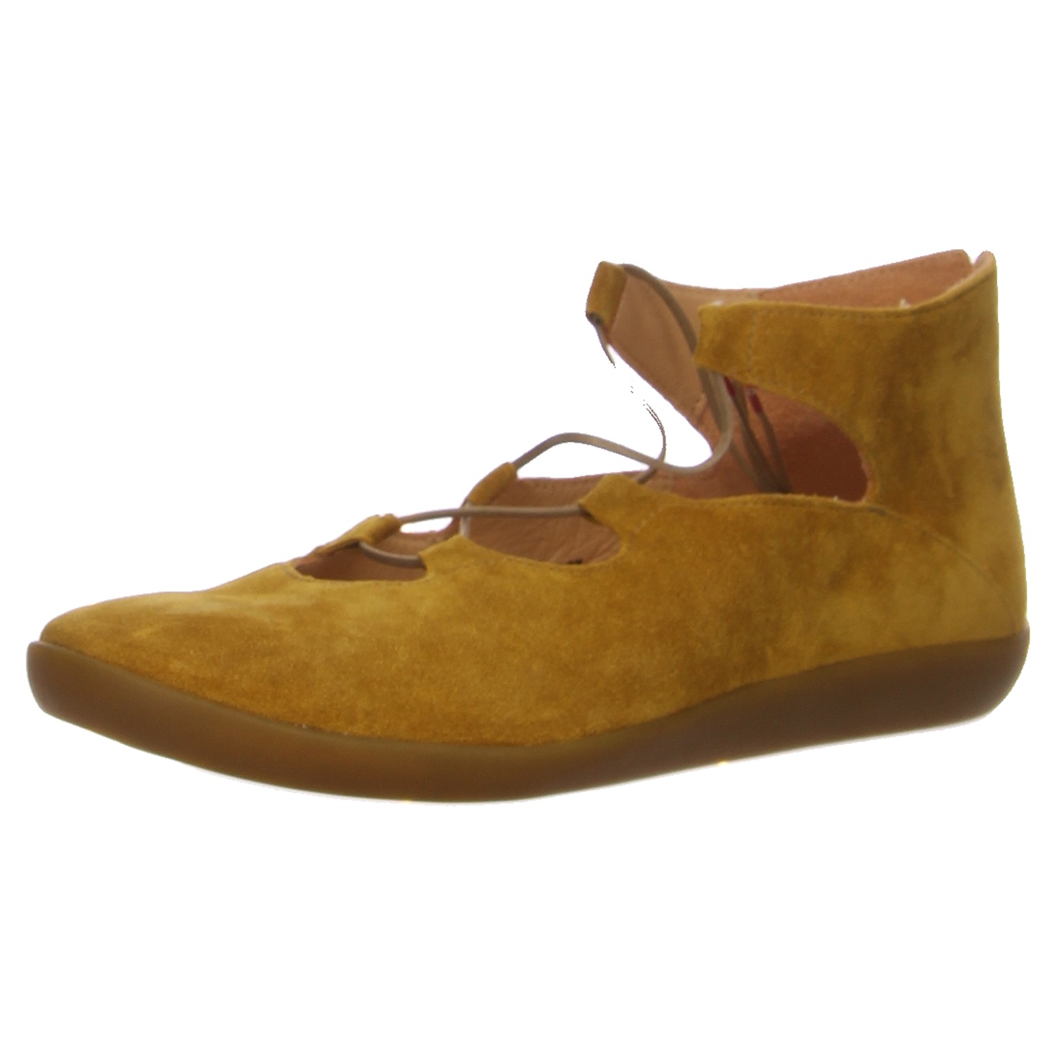 Think Schnürschuhe caramel gelb/orange