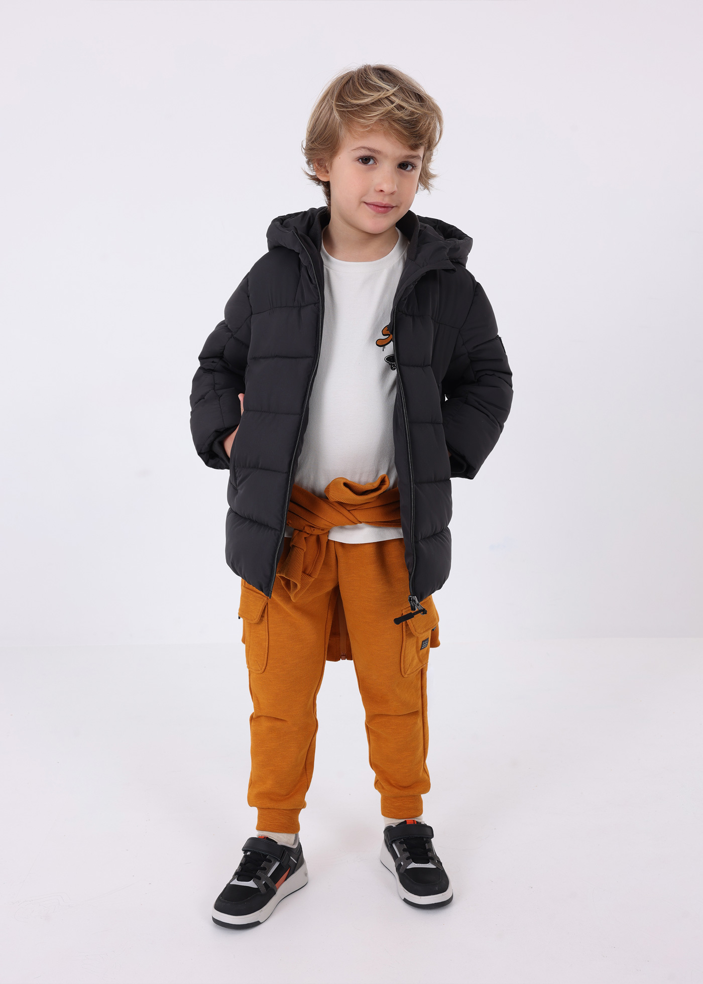 Jaqueta bomber longa para meninos