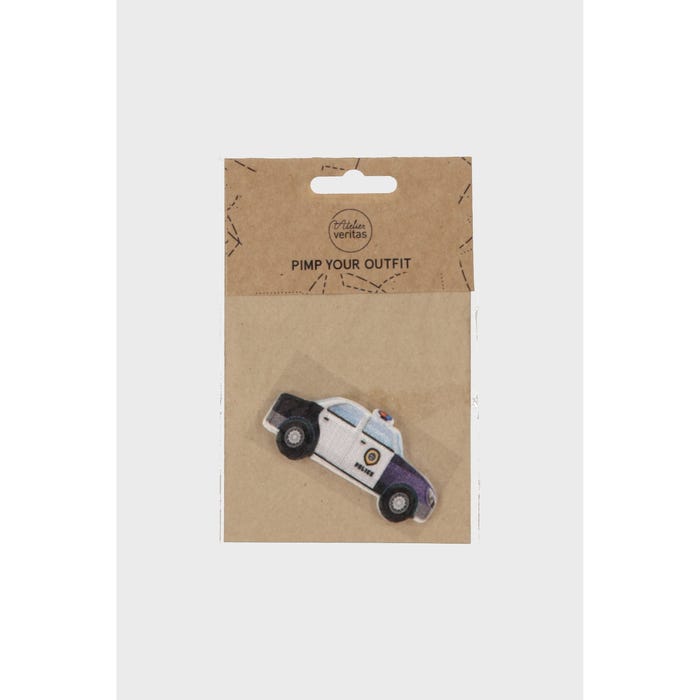 Atelier Veritas-Patch met politie auto 3,5x7cm