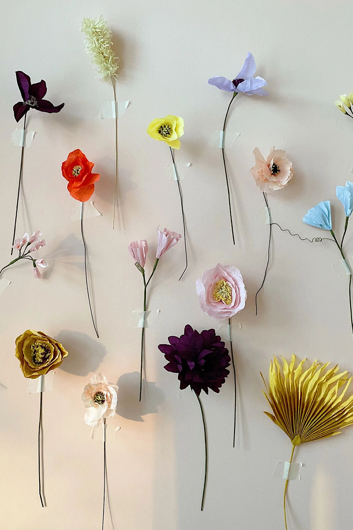 Studio About  Poppy papirblomst - Lilla