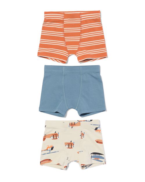 boxers enfant coton stretch - lot de 3 blanc cassé