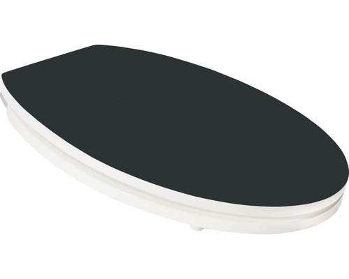 form&style toiletzitting Kleur Edge zwart met soft-close mechanisme