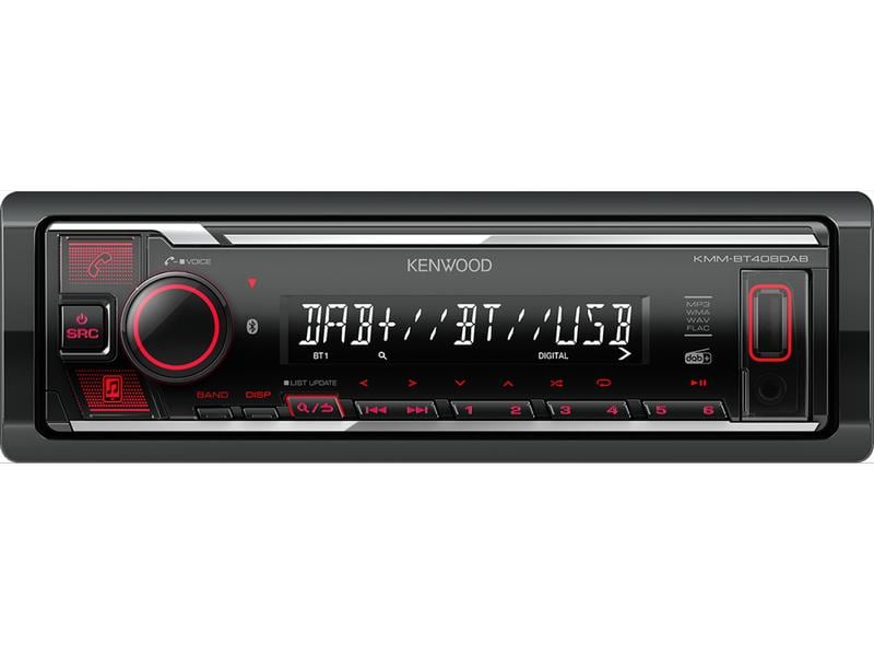 Kenwood Autoradio KMM-BT408DAB, 1 DIN Digital Media Receiver mit Bluetooth & Digitalradio DAB