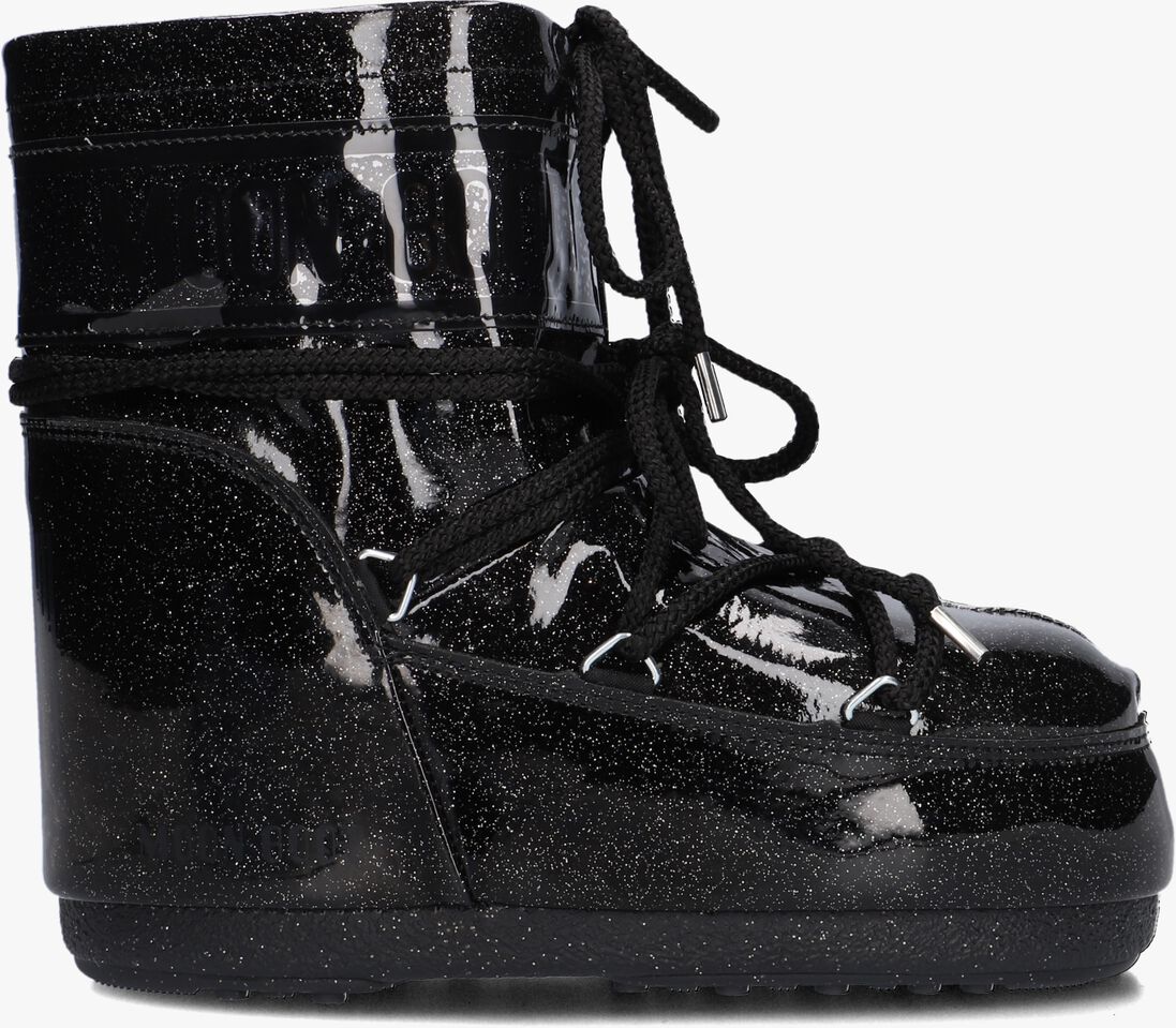 MOON BOOT zwarte moon boot  icon low glitter