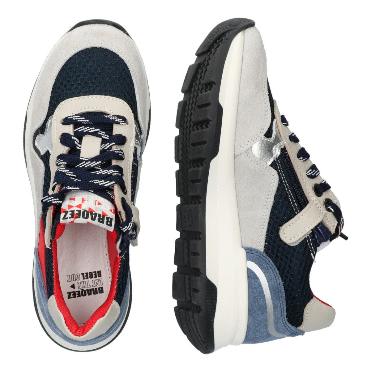 Felix Flow - Lage Sneakers Braqeez Grijs