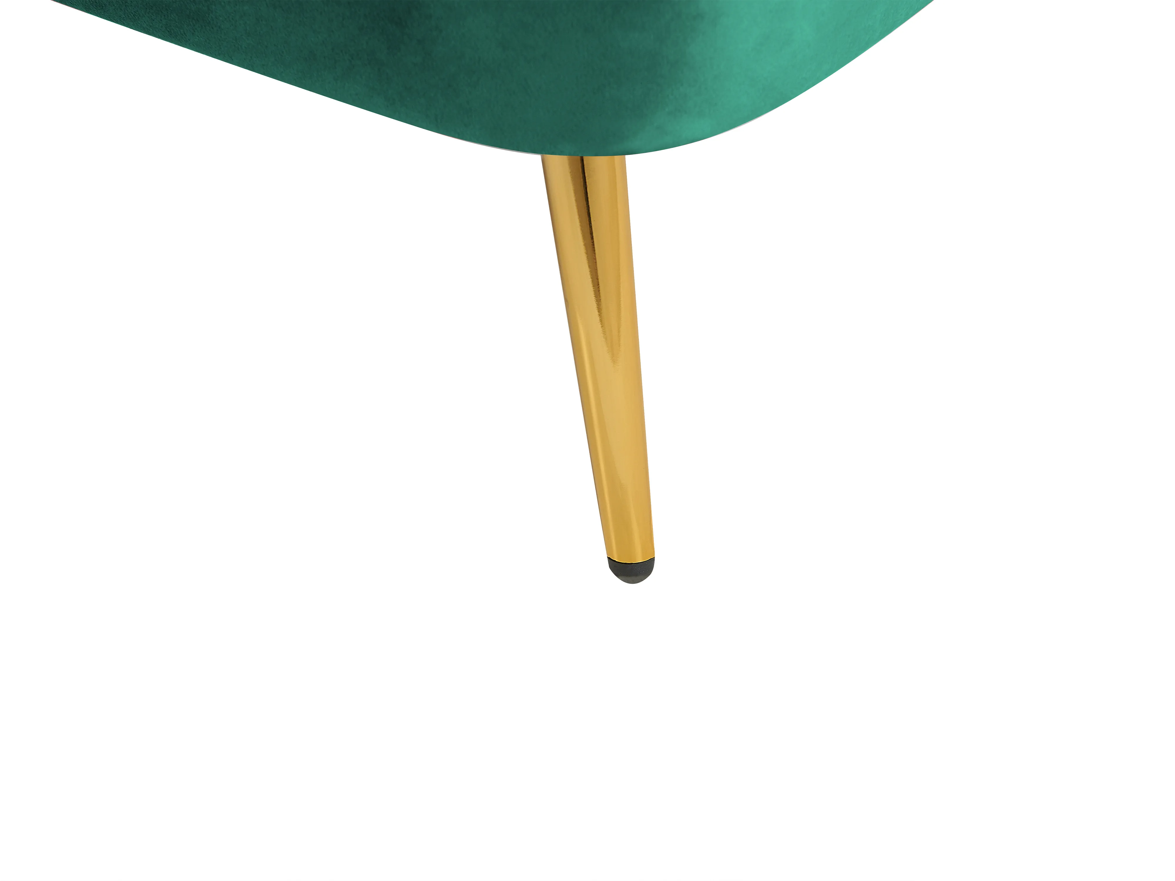 Rechtszijdige chaise longue ALLIER Fluweel Smaragdgroen