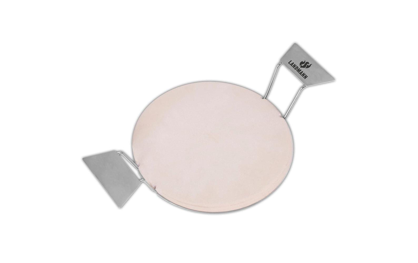 Pizzastein-Set 3-tlg. RundVielseitiger Pizzastein aus Cordierit für Gasgrills, Holzkohlegrills & Backöfen
