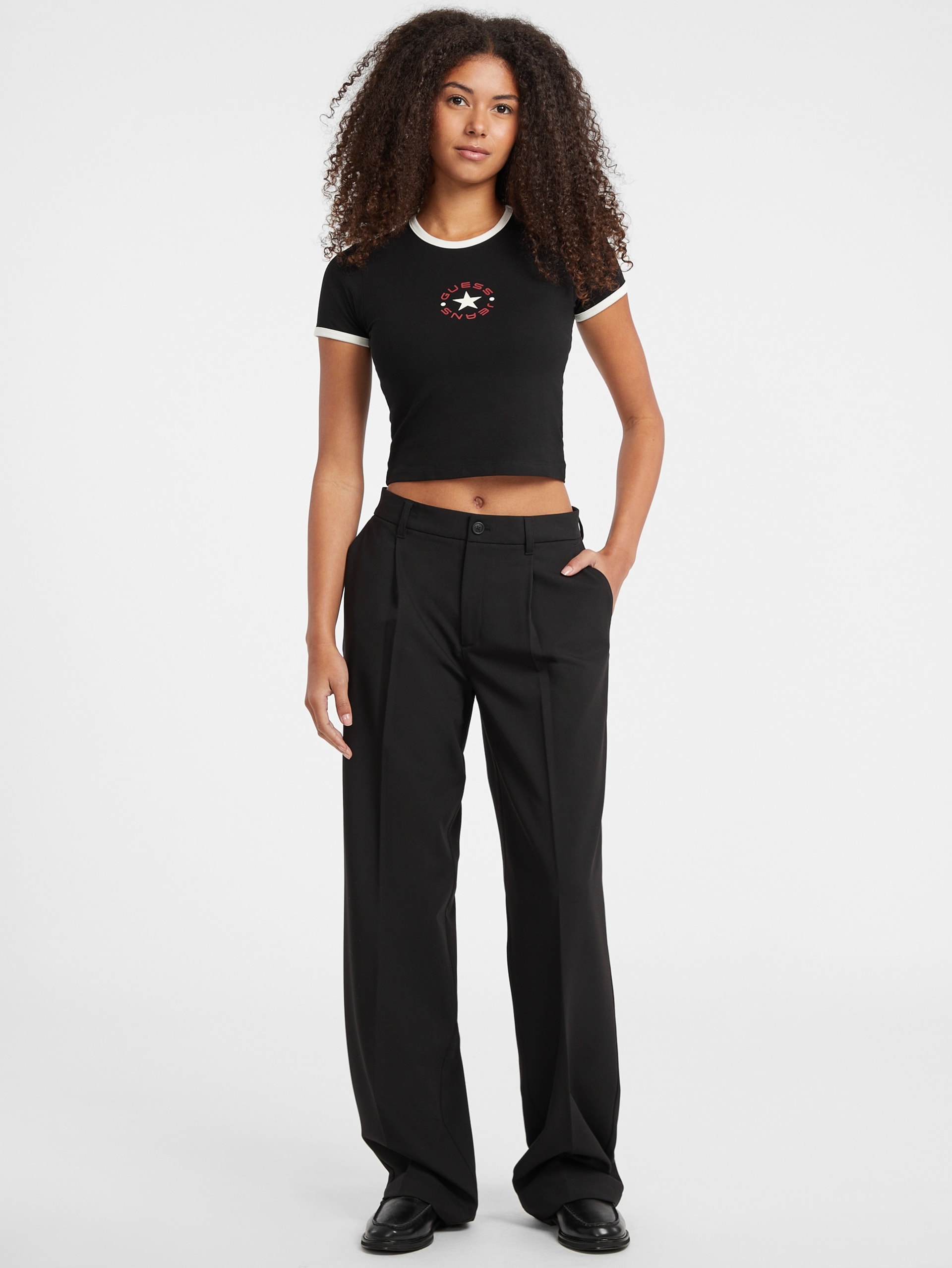 Camiseta Baby Star Logo Ringer