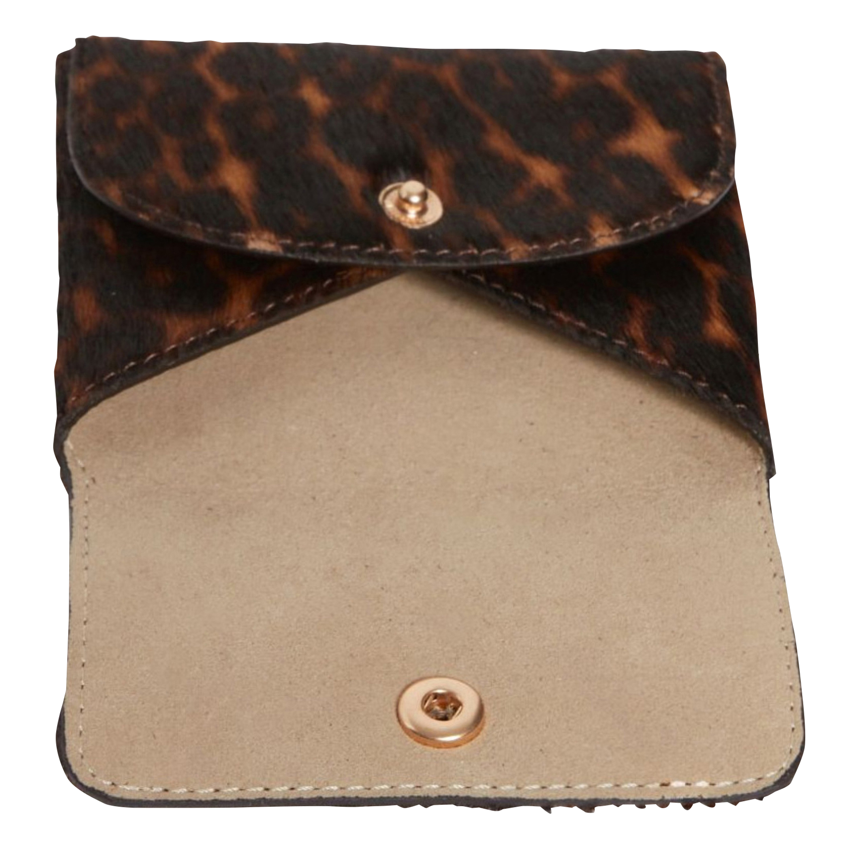 Porte cartes imprimé en cuir | Marron