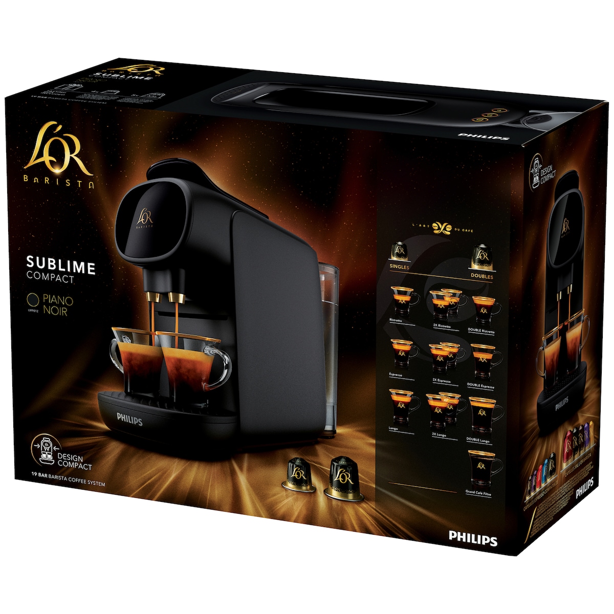 L OR Barista Sublime kapselmaskin LM9012/60 (sort)