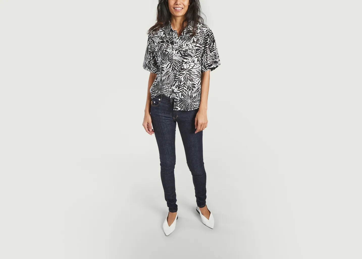 Chemise motif végétal manches courtes Luana Suncoo