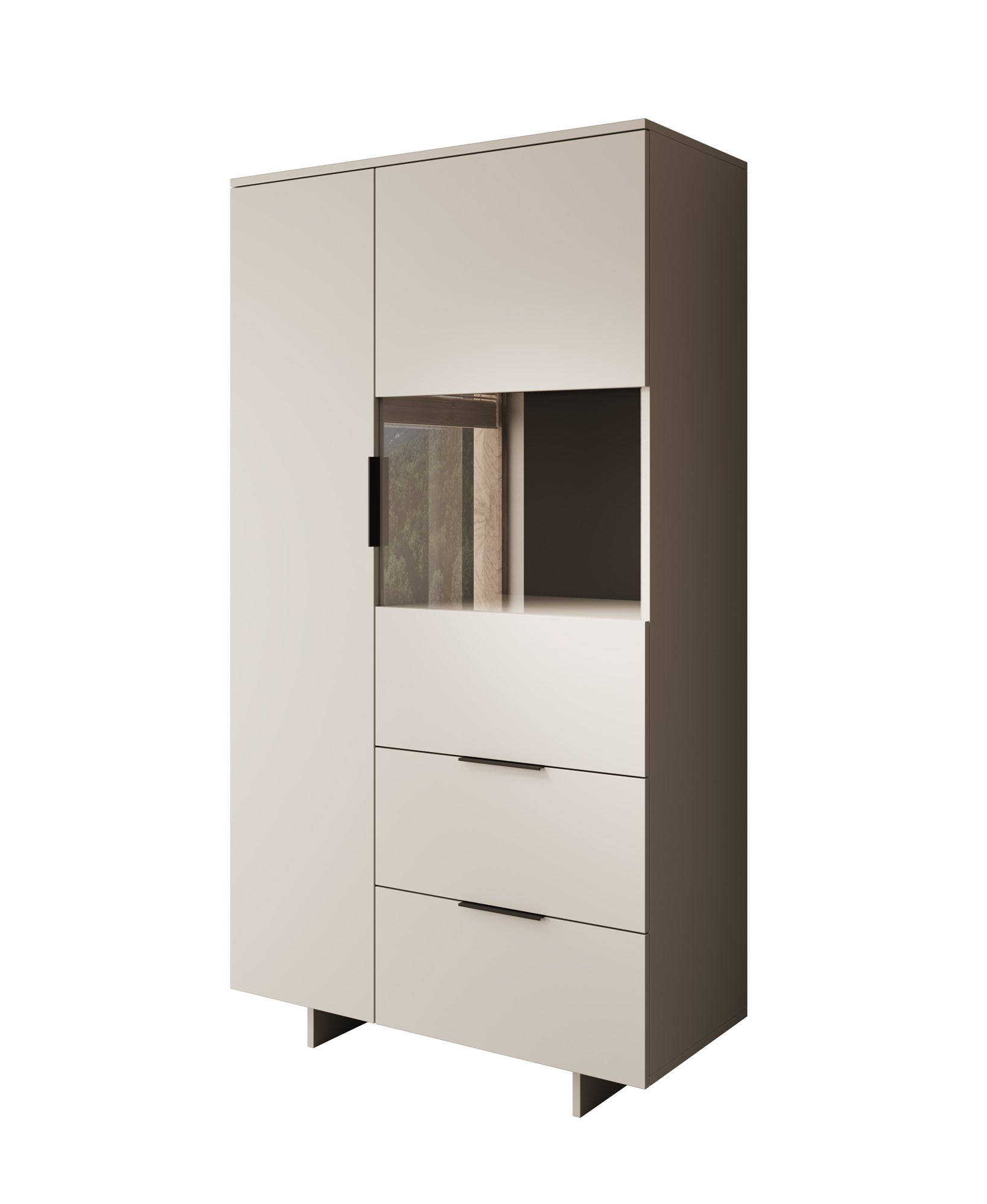 Meubella - Vitrinekast Ankara - Beige - 90 cm