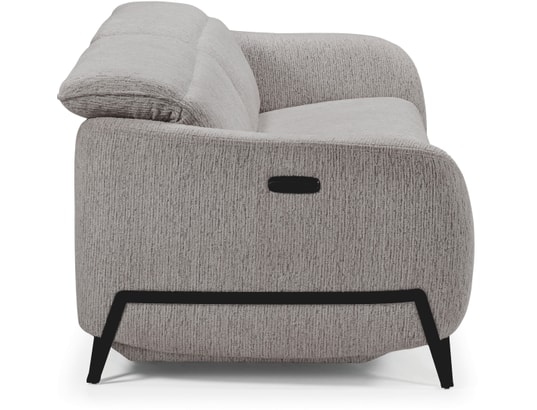 CONCEPT1 - Canapé tissu Amsterdam 3 places 2 relax électrique gris